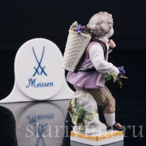 Мальчик с корзиной винограда, Meissen, Германия, 19 в
