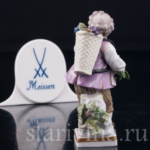 Мальчик с корзиной винограда, Meissen, Германия, 19 в