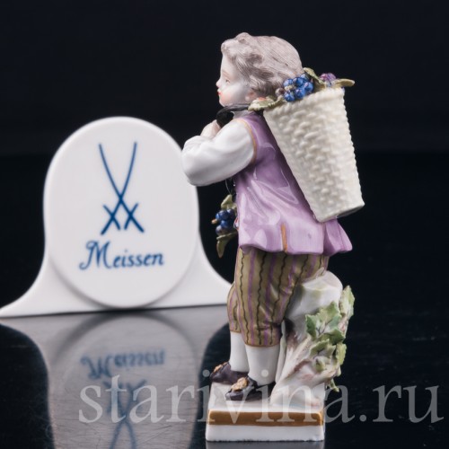 Мальчик с корзиной винограда, Meissen, Германия, 19 в