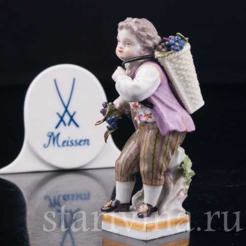 Мальчик с корзиной винограда, Meissen, Германия, 19 в