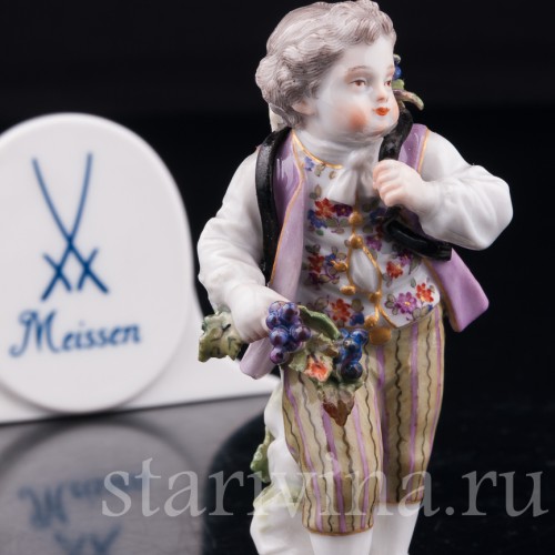 Мальчик с корзиной винограда, Meissen, Германия, 19 в