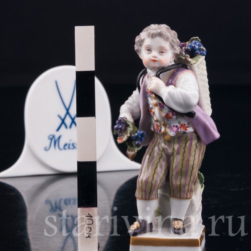 Мальчик с корзиной винограда, Meissen, Германия, 19 в