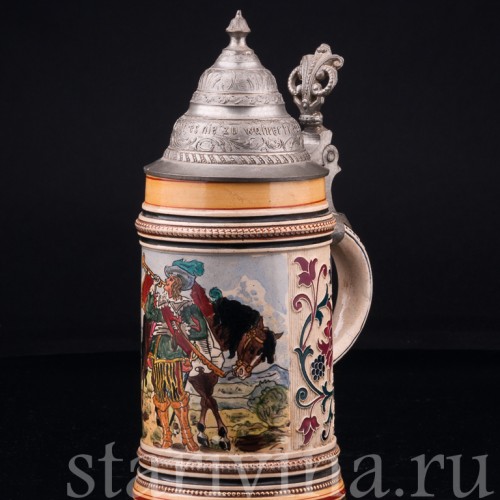 Кружка трубач из Зекингена, 1/2 л, Reinhold Merkelbach, Германия, 1880-1900 гг