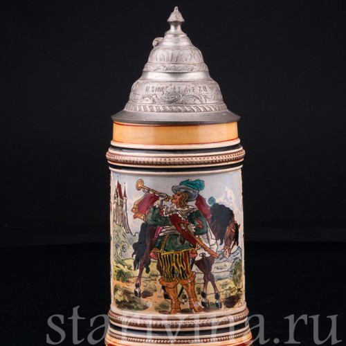 Кружка трубач из Зекингена, 1/2 л, Reinhold Merkelbach, Германия, 1880-1900 гг