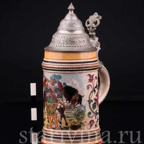 Кружка трубач из Зекингена, 1/2 л, Reinhold Merkelbach, Германия, 1880-1900 гг