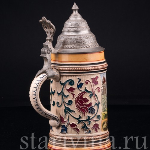 Кружка трубач из Зекингена, 1/2 л, Reinhold Merkelbach, Германия, 1880-1900 гг