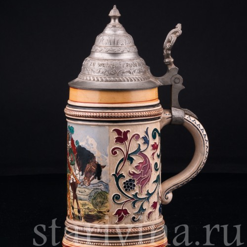 Кружка трубач из Зекингена, 1/2 л, Reinhold Merkelbach, Германия, 1880-1900 гг