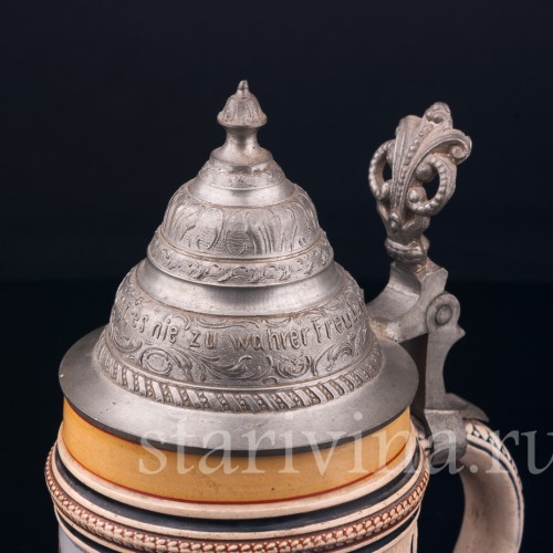 Кружка трубач из Зекингена, 1/2 л, Reinhold Merkelbach, Германия, 1880-1900 гг