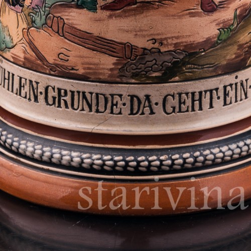 Старинная пивная Кружка Мельница 1/2 л, Hauber & Reuther, Германия, 1876-1910 гг.