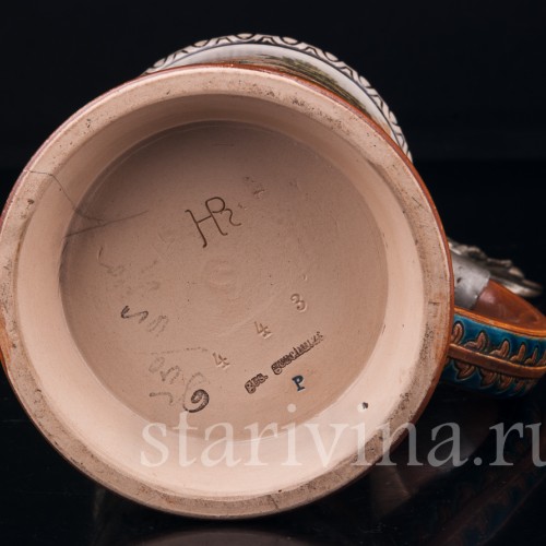 Старинная пивная Кружка Мельница 1/2 л, Hauber & Reuther, Германия, 1876-1910 гг.