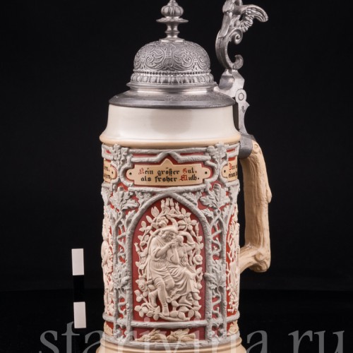 Кружка Охота 1 л, Villeroy & Boch, Германия, кон. 19 в