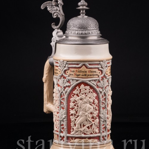 Кружка Охота 1 л, Villeroy & Boch, Германия, кон. 19 в