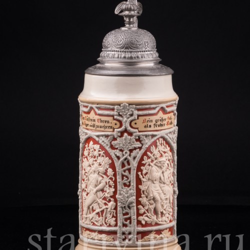 Кружка Охота 1 л, Villeroy & Boch, Германия, кон. 19 в