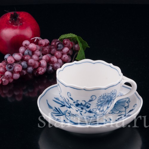 Чайная пара, Луковичный узор, Meissen, Германия