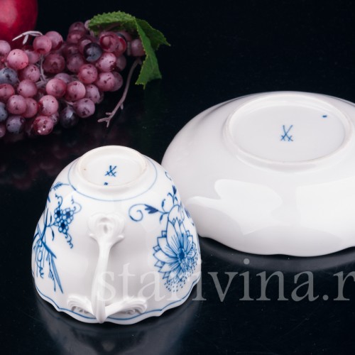 Чайная пара, Луковичный узор, Meissen, Германия