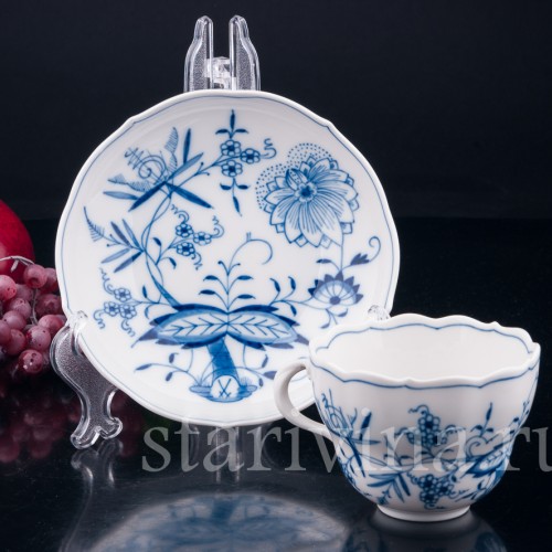 Чайная пара, Луковичный узор, Meissen, Германия