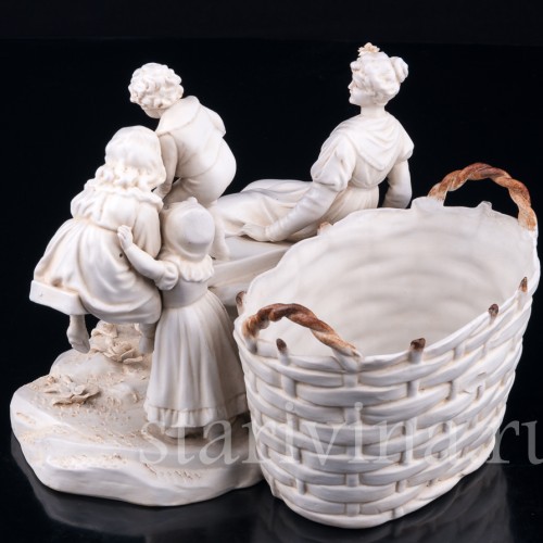 Мама с детишками на качелях, Muller & Co, Германия, нач. 20 в