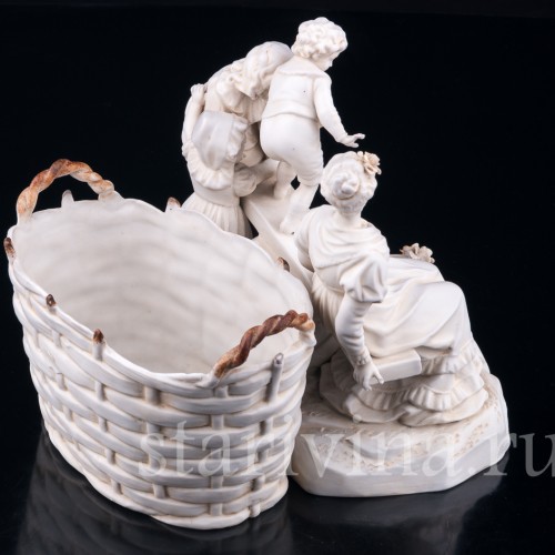 Мама с детишками на качелях, Muller & Co, Германия, нач. 20 в