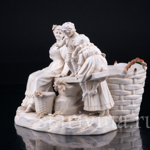 Мама с детишками на качелях, Muller & Co, Германия, нач. 20 в