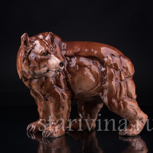 Медведь, Royal Dux, Чехия, пер. пол. 20 в