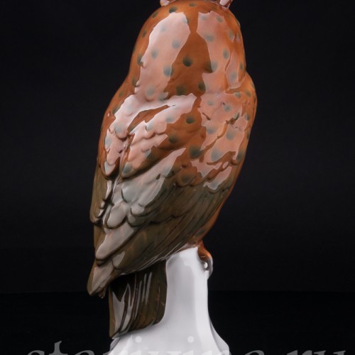 Фигурка птицы из фарфора Ушастая сова, Goebel, Германия, 1923-49 гг.