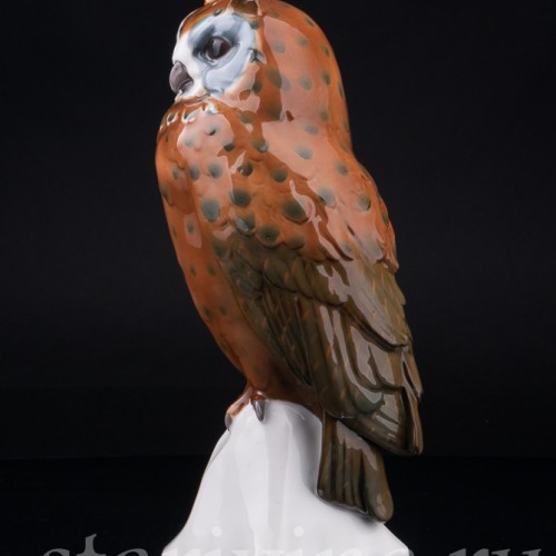 Фигурка птицы из фарфора Ушастая сова, Goebel, Германия, 1923-49 гг.