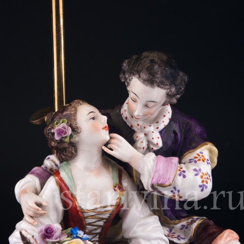 Пасторальная пара, лампа, Volkstedt, Германия, сер. 20 в