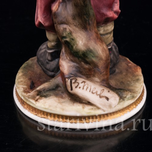 Мальчик со щенком, Bruno Merli, Италия, сер. 20 в