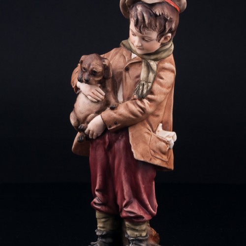 Мальчик со щенком, Bruno Merli, Италия, сер. 20 в