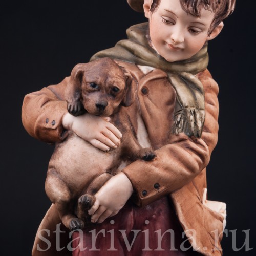 Мальчик со щенком, Bruno Merli, Италия, сер. 20 в