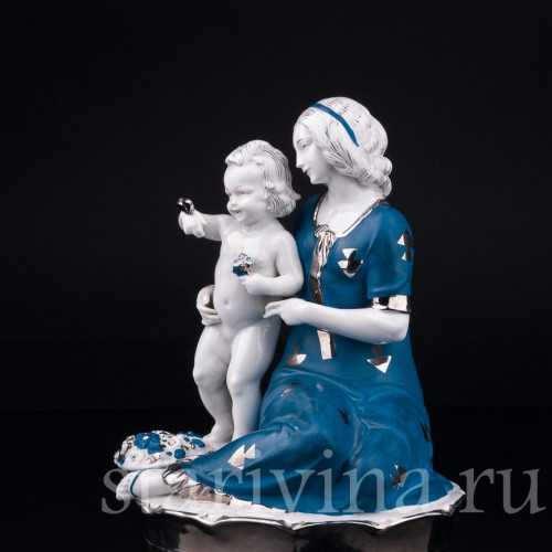 "Смотри, бабочка!", мама с малышом, Hertwig & Co, Германия, 1920-30 гг