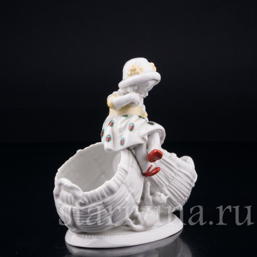 Девочка и котенок, Hertwig & Co, Германия, 1920-30 гг