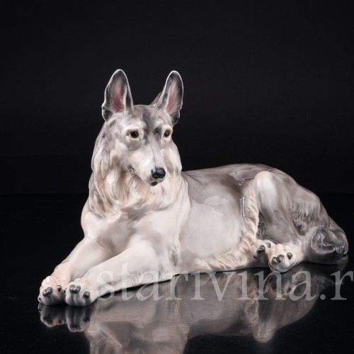 Статуэтка собаки из фарфора Овчарка, Von Schierholz, Германия, 1930 гг.