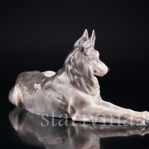 Статуэтка собаки из фарфора Овчарка, Von Schierholz, Германия, 1930 гг.