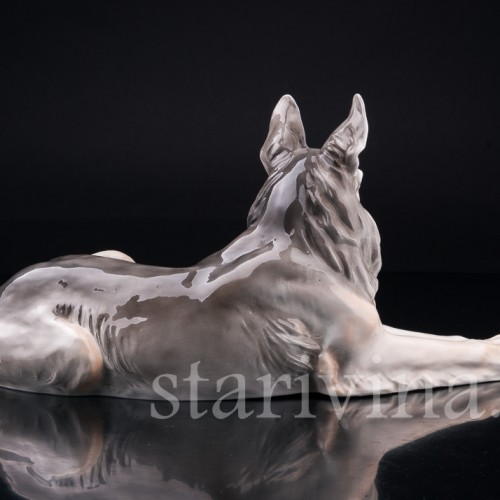 Статуэтка собаки из фарфора Овчарка, Von Schierholz, Германия, 1930 гг.