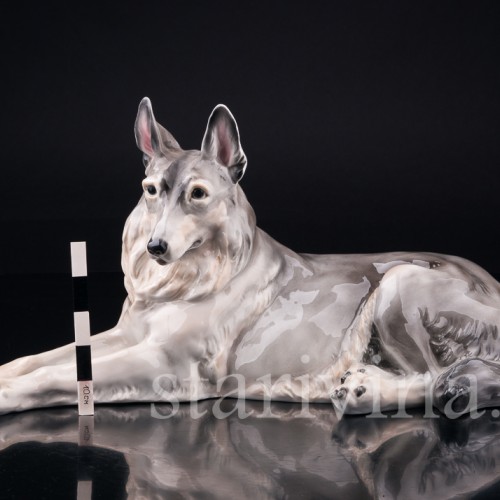 Статуэтка собаки из фарфора Овчарка, Von Schierholz, Германия, 1930 гг.