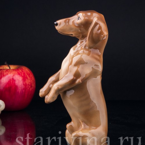 Такса, стоящая на задних лапах, Keramos, Австрия, сер. 20 в