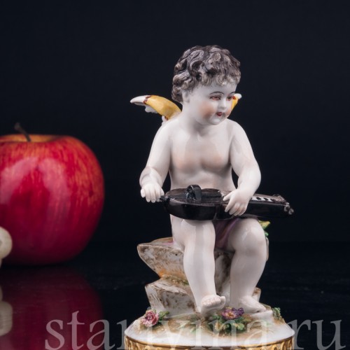 Ангелочек с колесной лирой, Volkstedt, Германия, 1804-1815 гг