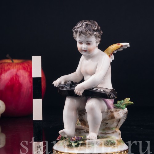 Ангелочек с колесной лирой, Volkstedt, Германия, 1804-1815 гг