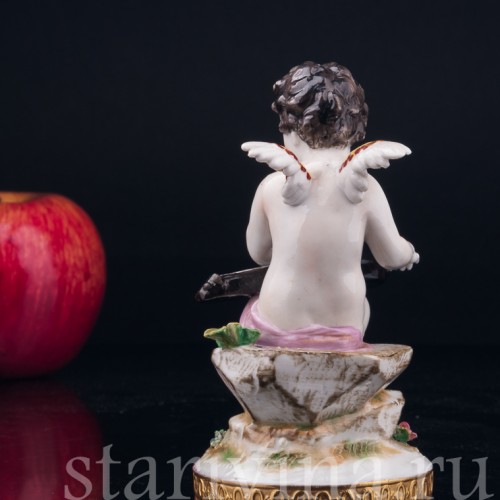 Ангелочек с колесной лирой, Volkstedt, Германия, 1804-1815 гг