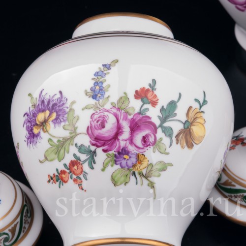 Парные вазы с крышками, Carl Thieme, Германия, вт. пол. 20 в