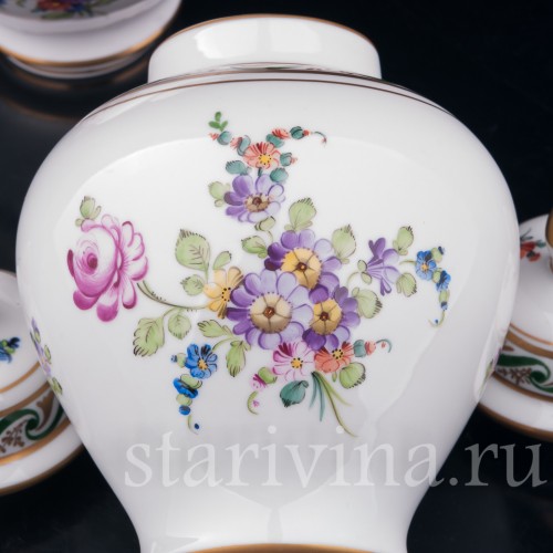 Парные вазы с крышками, Carl Thieme, Германия, вт. пол. 20 в