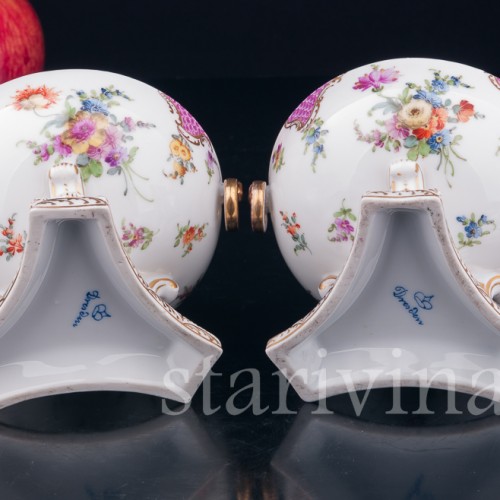 Парные вазы с крышками, Дрезден, Германия, 19 в