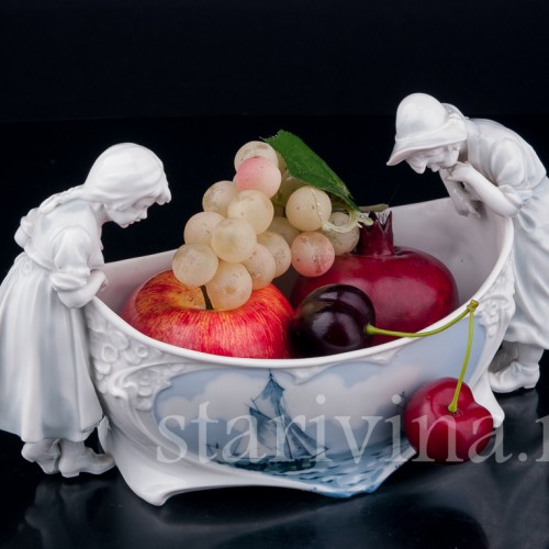 "Море", ваза с детьми, E. A. Muller, Германия, 1890-27 гг