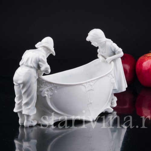 "Море", ваза с детьми, E. A. Muller, Германия, 1890-27 гг