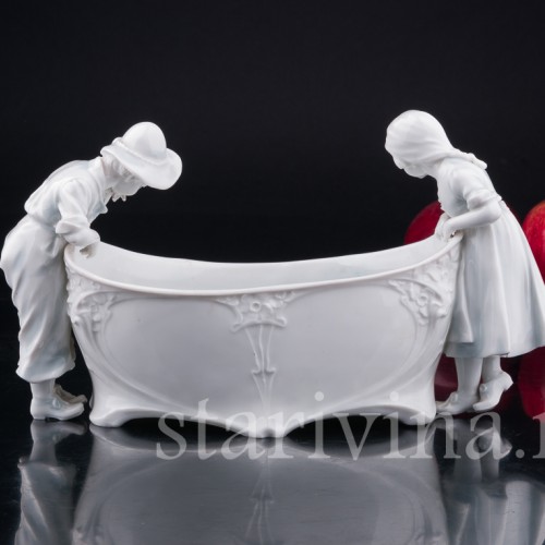 "Море", ваза с детьми, E. A. Muller, Германия, 1890-27 гг