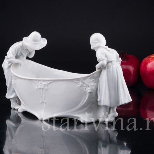 "Море", ваза с детьми, E. A. Muller, Германия, 1890-27 гг