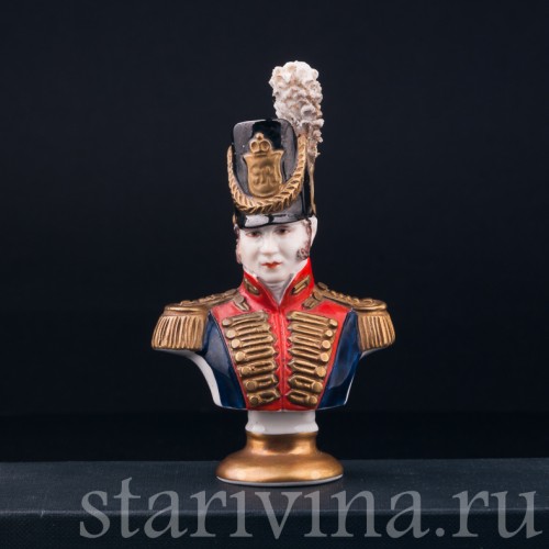 Фигурка из фарфора Бюстик Офицер 1815, Rudolf Kammer, Германия, вт. пол. 20 в.