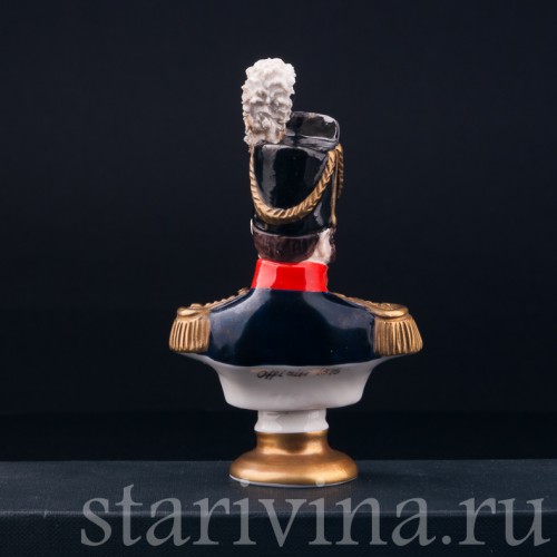 Фигурка из фарфора Бюстик Офицер 1815, Rudolf Kammer, Германия, вт. пол. 20 в.