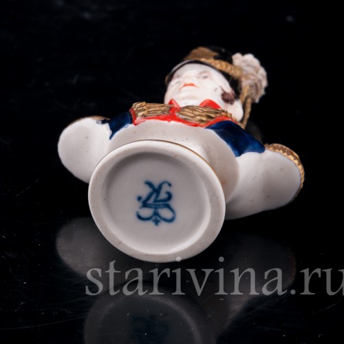 Фигурка из фарфора Бюстик Офицер 1815, Rudolf Kammer, Германия, вт. пол. 20 в.